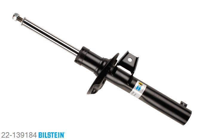 22-139184, Bilstein B4  Gas Schokdemper vooras, Audi A3 (8P1), "1.2 TSI,  1.4 TFSI,  1.6,  1.6 FSI,  1.6 TDI,1.8 T,  1.8 TFSI,  1.8 TFSI quattro,1.9 TDI,  2.0,  2.0 FSI,  2.0 TDI,2.0 TDI 16V,  2.0 TDI 16V quattro,2.0 TDI quattro,  2.0 TFSI,2.0 TFSI quattro", 09/2004-08/2012, with sports suspension, without electronic suspension control, mark: G02 / Front axle strutdiameter 50 mm, Standaard lengte, geschikt voor gebruik met verlagingsveren tot -30mm