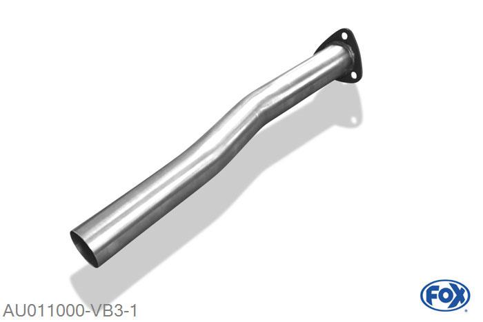 AU011000-VB3, Audi 80/90 - Typ 89, B3, B4 - Limousine/ Coupe/ Cabrio 2.0l 16V 101/103kW 2.3l 123/125kW, Verbindingsbuis zum Kat met flens voor AU011000-VSD 63,5mm Buisdiameter Geheel RVS, Met E-keur