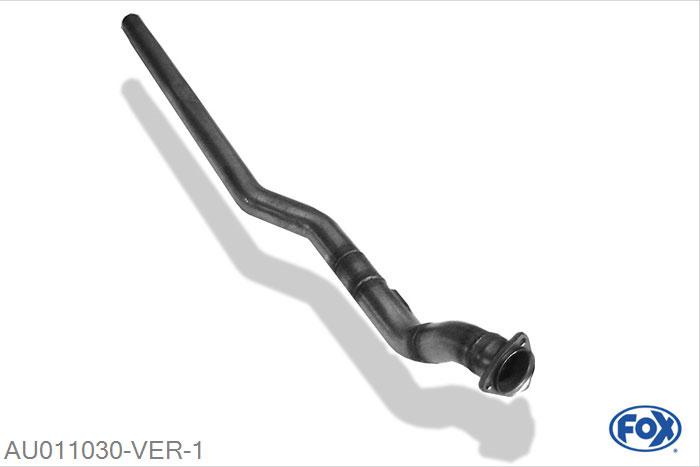 AU011030-VER, Audi 80/90 Typ 89 quattro 1.8l 66/81/82/83kW 1.9l 83kW 2.0l 82/83/85/101/118kW 2.2l 88/100kW 2.3l 98/123/125kW, Voordemper vervangende buis Geheel RVS, Zonder goedkeuring