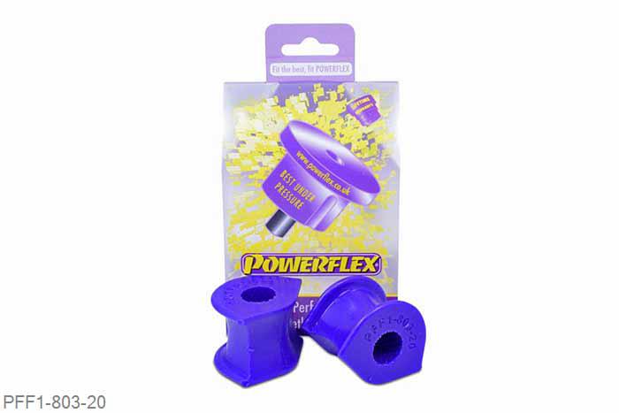 PFF1-803-20, Alfa Romeo GTV and Spider 2.0 and V6, 916 (1995-2005), Front Anti Roll Bar Bush (95-02) 20mm This part replaces OEM part number 60611730. Part fits Alfa Romeo GTV model year 1995 - 2002. 20mm, 2 stuk(s) benodigd  per auto, 2 stuk(s) in verpakking, prijs per set van 2 stuk(s)