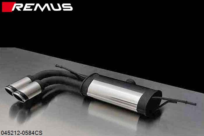 045212 0584CS, Audi A3, type 8V, Year 2012- , A3 Sportback, type 8V, Year 2013- , 1.6l TDI 77/81 kW , 2.0l TDI 105/110 KW, Remus Sport exhaust with 2 tail pipes round 84 mm Carbon Race, only for Audi A3 8V Sportback