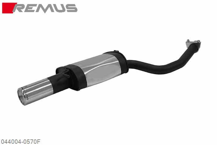 044004 0570F, Audi A4 B6 Sedan and Avant, type 8E, Year 2005- , 1.6l FSI 75 kW, Remus Sport exhaust with 1 tail pipe round 102 mm Future Design