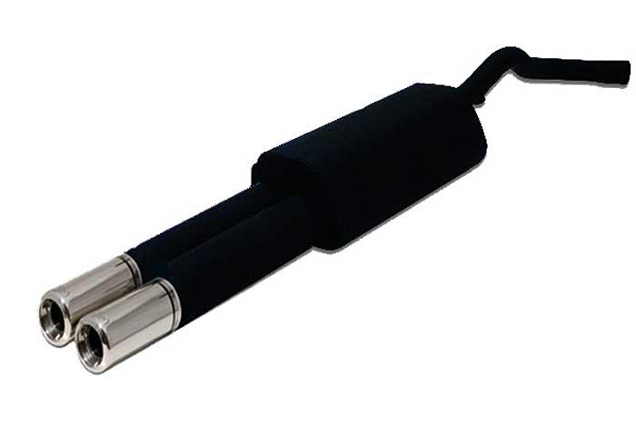 Ulter Sport, Einddemper, Staal, Dubbel Rond 100mm, Audi, AUDI  A4, 1.6 74kW, 1.8 92kW, 1.8T 110kW, 1.9 TDi 66/81/85kW, 11/94-09/01  SEDAN + AVANT, Past op originele middendemper/katalysator