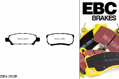 DP41563R, Mitsubishi Lancer, 1.6 Lancer, EBC Yellowstuff remblokken set achteras, Voor modellen met remschijf diameter van 262mm aan de achteras
