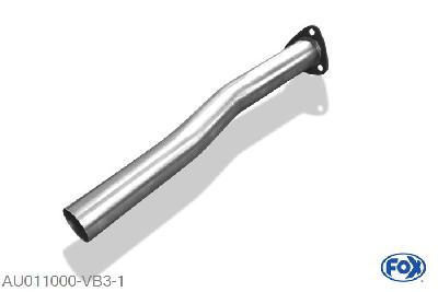 AU011000-VB3, Audi 80/90 - Typ 89, B3, B4 - Limousine/ Coupe/ Cabrio 2.0l 16V 101/103kW 2.3l 123/125kW, Verbindingsbuis zum Kat met flens voor AU011000-VSD 63,5mm Buisdiameter Geheel RVS, Met E-keur