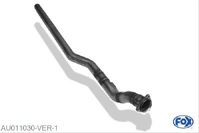 AU011030-VER, Audi 80/90 Typ 89 quattro 1.8l 66/81/82/83kW 1.9l 83kW 2.0l 82/83/85/101/118kW 2.2l 88/100kW 2.3l 98/123/125kW, Voordemper vervangende buis Geheel RVS, Zonder goedkeuring