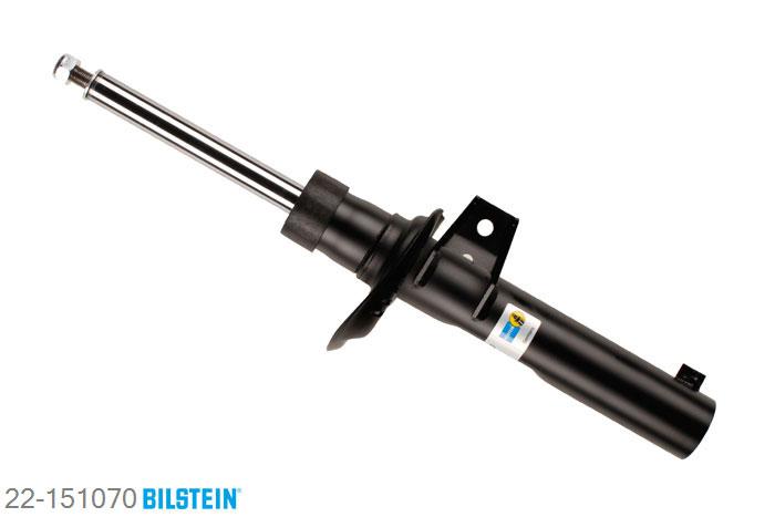 22-151070, Bilstein B4  Gas Schokdemper vooras, VW PASSAT (362), "1.4 TSI,  1.4 TSI EcoFuel,  1.4 TSI MultiFuel,1.6 TDI,  1.8 TSI,  2.0 TDI,2.0 TDI 4motion,  2.0 TSI,  3.6 FSI 4motion", 08/2010-, with sports suspension, without electronic suspension control / Front axle strutdiameter 55 mm, Standaard lengte, geschikt voor gebruik met verlagingsveren tot -30mm