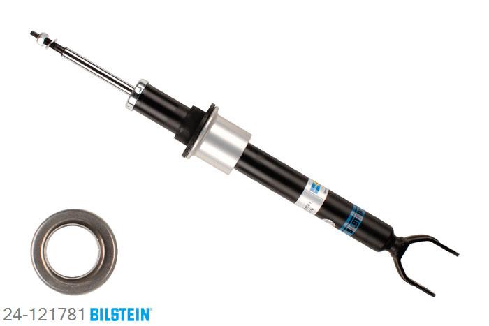 24-121781, Bilstein B4  Gas Schokdemper vooras, Mercedes CLS (C219), "280,  300,  320 CDI,  350,  350 CDI,  350 CGI,500,  CLS 55 AMG,  CLS 550,  CLS 63 AMG", 04/2006-, without Airmatic DC, Standaard lengte, geschikt voor gebruik met verlagingsveren tot -30mm