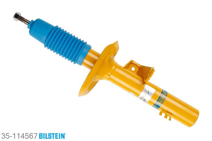 35-114567, Bilstein B6  Sport Schokdemper vooras links, BMW X3 (E83), "2.0 d,  2.0 i,  2.5 i,  2.5 si,  3.0 d,  3.0 i,3.0 sd,  3.0 si,  xDrive18d,  xDrive20d,xDrive20i,  xDrive25i,  xDrive30d,xDrive30i,  xDrive35d", 01/2004-, without pneumatic suspension, Standaard lengte, geschikt voor gebruik met verlagingsveren tot -40mm