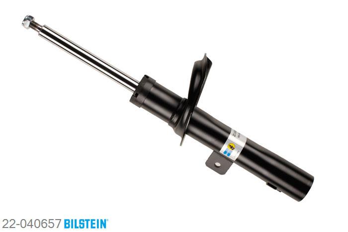 22-040657, Bilstein B4  Gas Schokdemper vooras links, Peugeot 306 Break (7E, N3, N5), "1.6,  1.8,  1.8 16V,  1.8 XA,  1.9 D,  1.9 TD,2.0,  2.0 HDI 90", 02/1997-04/2002, with standard chassis, Standaard lengte, geschikt voor gebruik met verlagingsveren tot -30mm