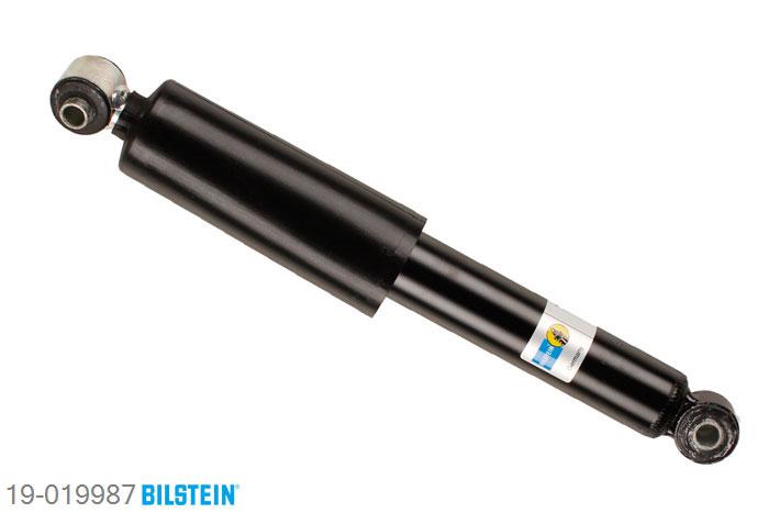 19-019987, Bilstein B4  Gas Schokdemper achteras, Renault CLIO I (B/C57_, 5/357_), 1.1, 01/1991-09/1998, Front axle fixing hole pitches 52 mm, Standaard lengte, geschikt voor gebruik met verlagingsveren tot -30mm