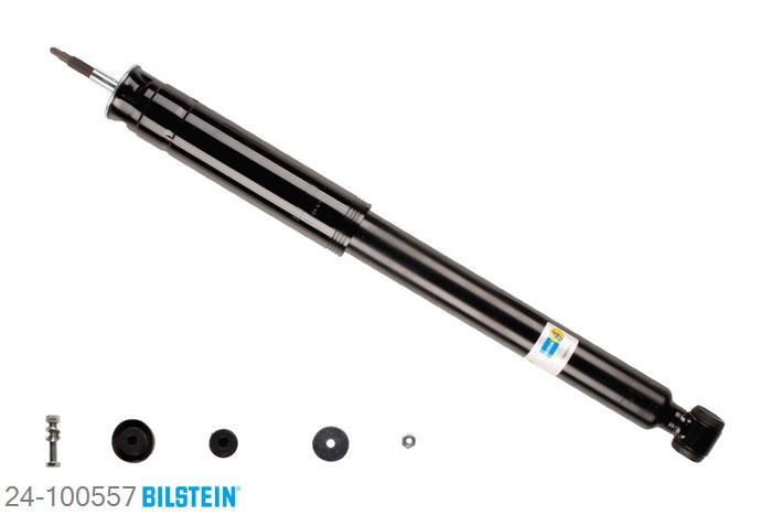 24-100557, Bilstein B4  Gas Schokdemper achteras, Mercedes E-CLASS (W210), "E 200 CDI,  E 220 CDI,  E 220 D,  E 230,E 250 D,  E 250 Turbo-D,  E 280,E 290 Turbo-D,  E 300 D,  E 300 Turbo-D,E 320,  E 420", 01/1996-03/2002, with sports suspension, mark: Avantgarde, without ride height adjustment, Standaard lengte, geschikt voor gebruik met verlagingsveren tot -30mm