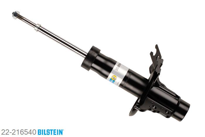 22-216540, Bilstein B4  Gas Schokdemper vooras links, Kia SPORTAGE (K00), "2.0 4WD,  2.0 i 16V 4WD,  2.0 i 4WD,2.0 TD 4WD,  2.2 Luxe 4x4", 08/1994-08/2003, with standard chassis, Standaard lengte, geschikt voor gebruik met verlagingsveren tot -30mm