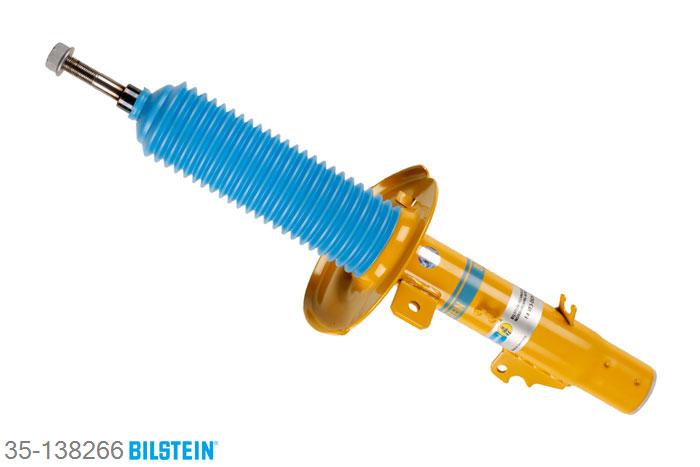 35-138266, Bilstein B6  Sport Schokdemper vooras links, Peugeot 207 Saloon, "1.4,  1.4 Bioflex,  1.6 Bioflex,  1.9 XSD,2.0 HDi", 12/2007-, with standard chassis / Front axle strutdiameter 47 mm, Standaard lengte, geschikt voor gebruik met verlagingsveren tot -40mm