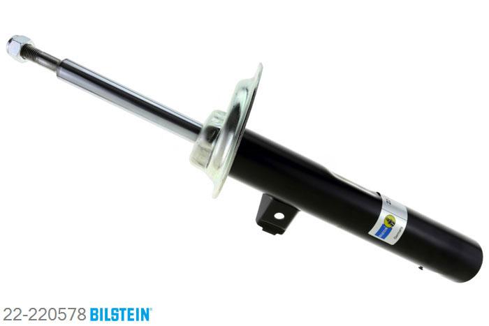 22-220578, Bilstein B4  Gas Schokdemper vooras links, BMW 3 (E46), 325 xi,  330 xd,  330 xi, 06/2000-02/2005, with standard chassis, Standaard lengte, geschikt voor gebruik met verlagingsveren tot -30mm