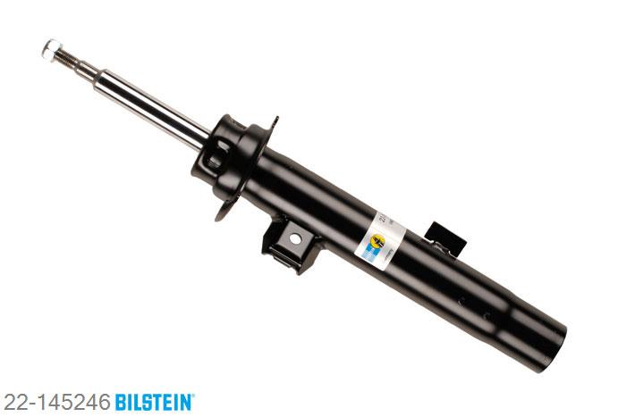 22-145246, Bilstein B4  Gas Schokdemper vooras links, BMW 3 Convertible (E93), "1.9,  2.5,  3.0,  318i,  320d,  320i,  325d,325i,  330d,  330i,  335i", 03/2007-, with standard chassis, Standaard lengte, geschikt voor gebruik met verlagingsveren tot -30mm