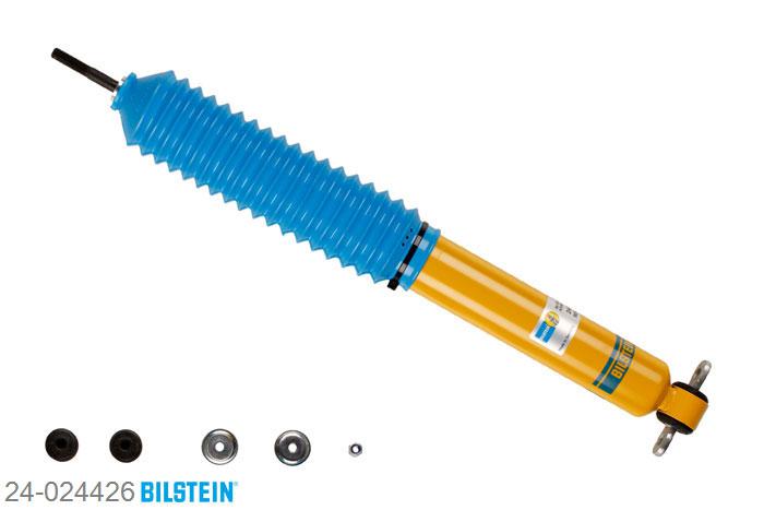 24-024426, Bilstein B6  4600 Schokdemper vooras, Jeep WRANGLER II (TJ), 2.4,  2.5,  2.8 CRDi,  3.8,  4.0, 08/1996-12/2008, with coil-spring suspension, Standaard lengte, geschikt voor gebruik met verlagingsveren tot -40mm