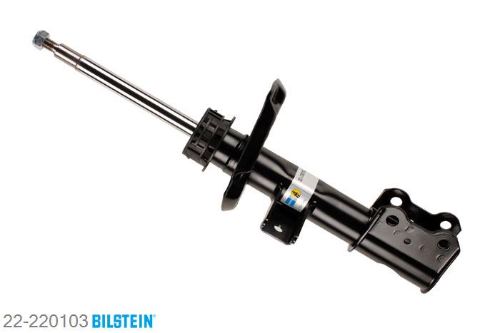22-220103, Bilstein B4  Gas Schokdemper vooras links, Mercedes B-CLASS (W246), "B 180,  B 180 CDI,  B 200,  B 200 CDI,B 220 CDI,  B 250", 11/2011-, with standard chassis, Standaard lengte, geschikt voor gebruik met verlagingsveren tot -30mm