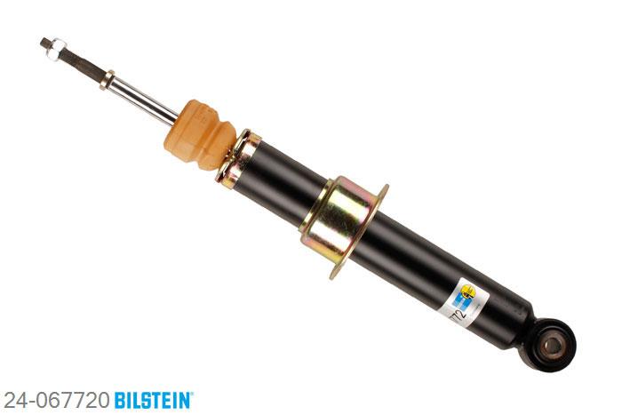 24-067720, Bilstein B4  Gas Schokdemper achteras, Jaguar S-TYPE (CCX), 4.2 V8,  R 4,2 V8, 04/2002-10/2007, with sports suspension, without electronic suspension control, Standaard lengte, geschikt voor gebruik met verlagingsveren tot -30mm