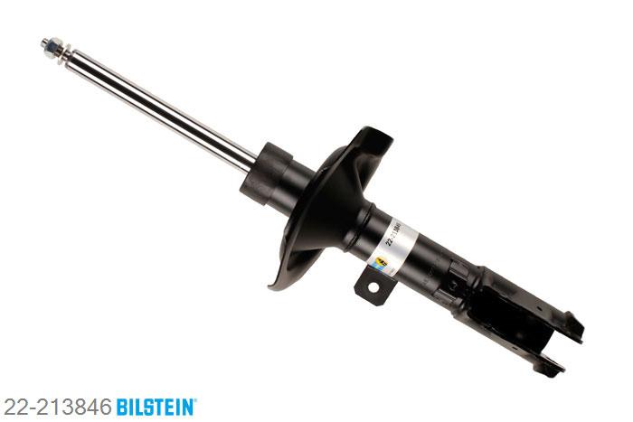22-213846, Bilstein B4  Gas Schokdemper vooras rechts, Mitsubishi LANCER Saloon (CY/Z_A), "1.5,  1.5 Bifuel,  1.6,  1.8,  1.8 Bifuel,1.8 DI-D,  1.8 Flex,  2.0,  2.0 DI-D,2.0 i,  2.4 i", 01/2008-, rim: 16'', Standaard lengte, geschikt voor gebruik met verlagingsveren tot -30mm