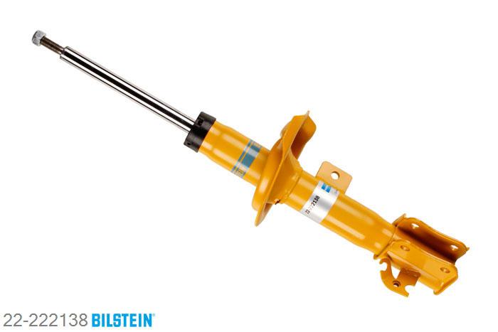 22-222138, Bilstein B6  Sport Schokdemper vooras rechts, Suzuki SPLASH, 1.0,  1.2,  1.2 VVT,  1.3 CDTI, 01/2008-, Standaard lengte, geschikt voor gebruik met verlagingsveren tot -40mm