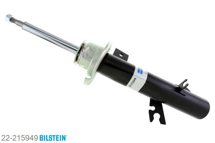 22-215949, Bilstein B4  Gas Schokdemper vooras rechts, Mini MINI Convertible (R57), "1.6 Cooper,  1.6 Cooper S,  Cooper,  Cooper D,Cooper S,  Cooper SD,  John Cooper Works,One", 03/2008-, with sports suspension, Standaard lengte, geschikt voor gebruik met verlagingsveren tot -30mm