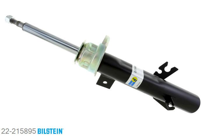 22-215895, Bilstein B4  Gas Schokdemper vooras links, Mini MINI Convertible (R57), "1.6 Cooper,  1.6 Cooper S,  Cooper,  Cooper D,Cooper S,  Cooper SD,  John Cooper Works,One", 03/2008-, with sports suspension, Standaard lengte, geschikt voor gebruik met verlagingsveren tot -30mm