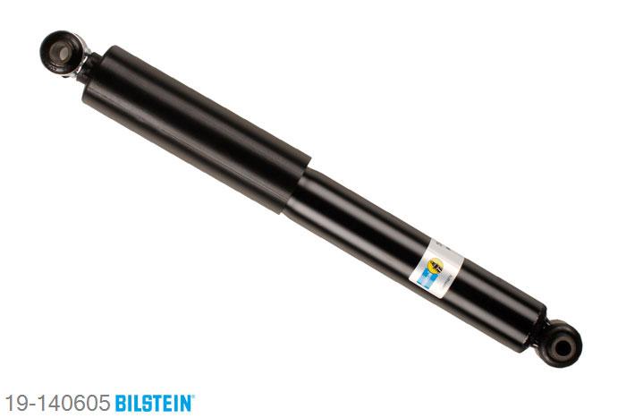 19-140605, Bilstein B4  Gas Schokdemper achteras, Fiat STILO Multi Wagon (192), "1.4 16V,  1.6 16V,  1.8,  1.8 16V,  1.9 D,1.9 D Multijet,  1.9 JTD", 01/2004-08/2008, Front axle fixing hole pitches 58 mm, Standaard lengte, geschikt voor gebruik met verlagingsveren tot -30mm
