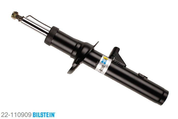 22-110909, Bilstein B4  Gas Schokdemper vooras rechts, Peugeot 605 (6B), "2.0,  2.0 16V,  2.0 Turbo,  2.1 TD 12V,2.1 Turbo Diesel,  2.5 Turbo Diesel,  3.0,3.0 SV 24,  3.0 V6", 08/1989-09/1999, Standaard lengte, geschikt voor gebruik met verlagingsveren tot -30mm