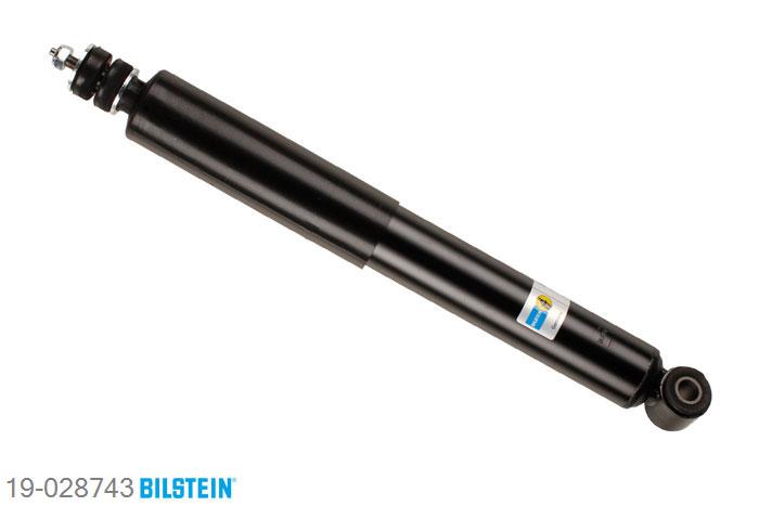 19-028743, Bilstein B4  Gas Schokdemper achteras, Mitsubishi PAJERO CLASSIC (V2_W), "2.5 TD,  3.0 4x4,  3.0 ZR 4x4,  3.2 DI-D 4WD,3.2 DiD 4x4,  3.8 4x4,  3.8 GDi,3.8 GDi 4x4", 06/2002-, with standard chassis, without electronic suspension control, Standaard lengte, geschikt voor gebruik met verlagingsveren tot -30mm