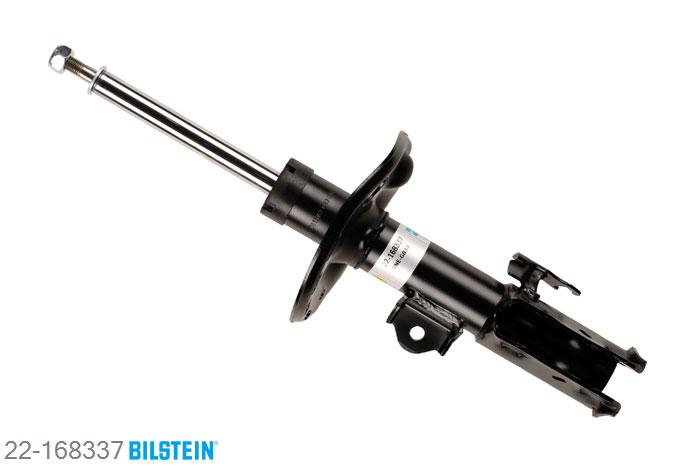 22-168337, Bilstein B4  Gas Schokdemper vooras links, Toyota COROLLA Saloon, "1.33,  1.4 D-4D,  1.6,  1.6 Dual VVTi,1.8 VVTL-i,  2.0 D-4D,  2.0 VVTi", 01/2007-, with standard chassis, Standaard lengte, geschikt voor gebruik met verlagingsveren tot -30mm