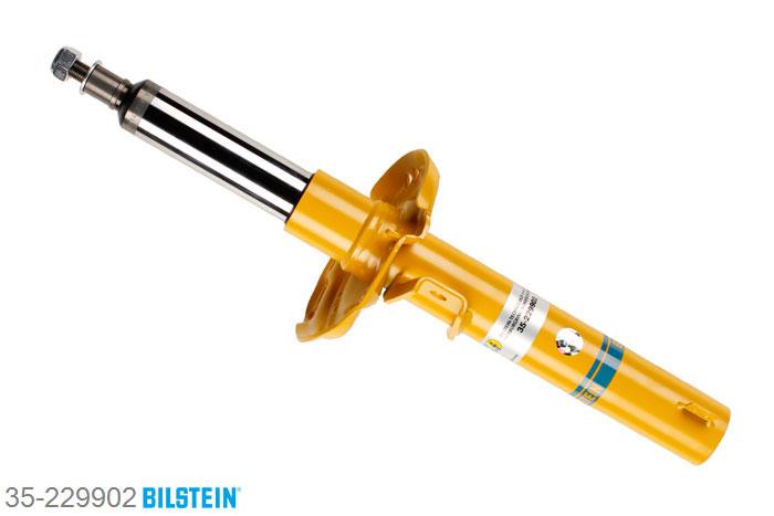 35-229902, Bilstein B8  Sprint - 20mm ingekorte sport Schokdemper vooras, Audi A3 Sportback (8VA), 1.4 TFSI,  1.6 TDI,  1.8 TFSI,  2.0 TDI, 09/2012-, mark: G01, G02, 0N1, rigid axle / Front axle strutdiameter 50 mm Geschikt voor gebruik met verlagingsveren tot -60mm