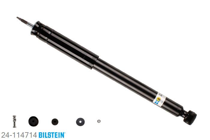 24-114714, Bilstein B4  Gas Schokdemper achteras, Mercedes CLK (C209), "200 CGI,  200 Kompressor,  220 CDI,  240,270 CDI,  280,  320,  320 CDI,  350", 06/2002-05/2009, with sports suspension / Front axle for OE Number 203 320 75 30, Standaard lengte, geschikt voor gebruik met verlagingsveren tot -30mm