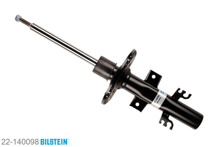 22-140098, Bilstein B4  Gas Schokdemper vooras, VW TRANSPORTER V Flatbed / Chassis (7JD, 7JE, 7JL, 7JY, 7JZ), "1.9 TDI,  2.0,  2.0 BiTDI,  2.0 BiTDI 4motion,2.0 TDI,  2.0 TDI 4motion,  2.5 TDI,2.5 TDI 4motion,  3.2 4motion,  3.2 V6", 08/2003-, not for: 1BH, not for: 1BV, Standaard lengte, geschikt voor gebruik met verlagingsveren tot -30mm