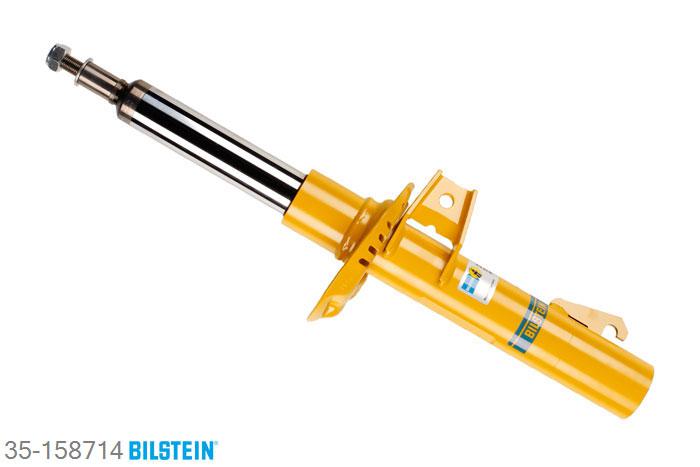 35-158714, Bilstein B6  Sport Schokdemper vooras, Skoda YETI, "1.2 TSI,  1.4 TSI,  1.6 TDI,  1.8 TSI 4x4,2.0 TDI,  2.0 TDI 4x4", 05/2009-, with standard chassis, mark: G06 / Front axle outside diameter strut 55 mm, Standaard lengte, geschikt voor gebruik met verlagingsveren tot -40mm