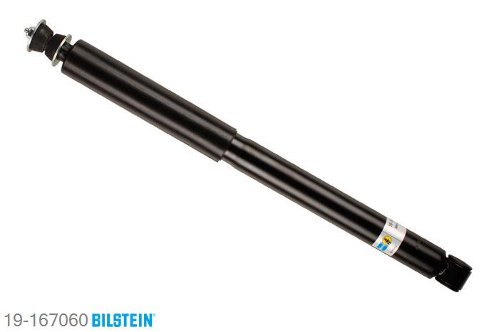 19-167060, Bilstein B4  Gas Schokdemper achteras, Renault CLIO III (BR0/1, CR0/1), "1.2 16V,  1.2 16V Hi-Flex,  1.2 SL,  1.4 16V,1.5 D,  1.5 dCi,  1.6 16V,  1.6 16V GT,1.6 Hi-Flex,  2.0 16V", 01/2005-, Standaard lengte, geschikt voor gebruik met verlagingsveren tot -30mm