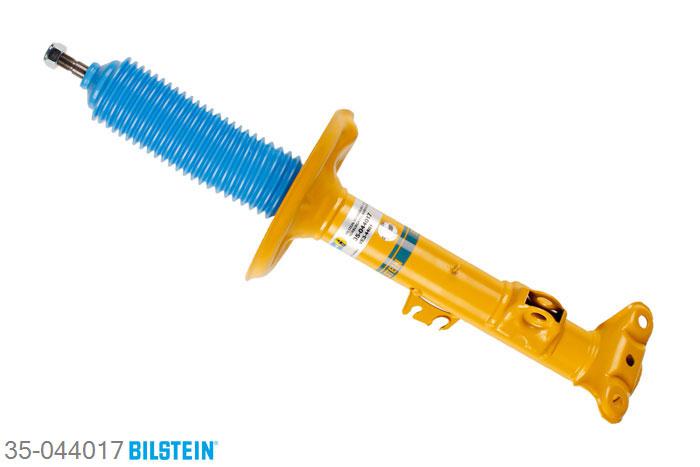 35-044017, Bilstein B6  Sport Schokdemper vooras rechts, BMW 3 (E36), "316 i,  318 i,  318 is,  318 tds,  320 i,323 i 2.5,  325 i,  325 td,  325 tds,328 i", 09/1990-02/1998, with standard chassis / Front axle mono-tube, Standaard lengte, geschikt voor gebruik met verlagingsveren tot -40mm