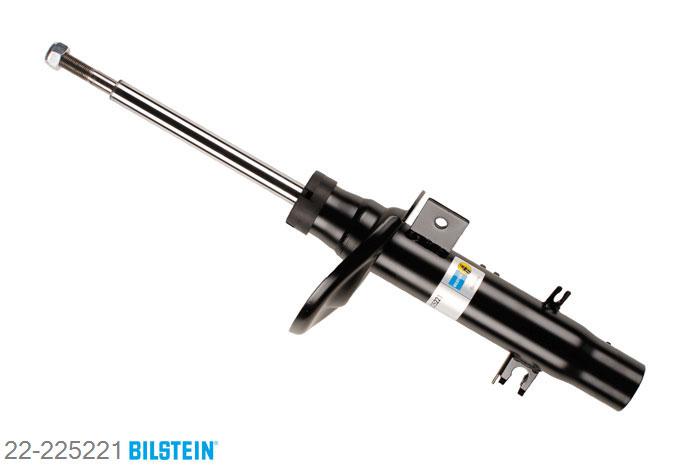 22-225221, Bilstein B4  Gas Schokdemper vooras rechts, Peugeot 208, 1.0,  1.2,  1.4,  1.4 HDi,  1.6,  1.6 HDi, 03/2012-, with standard chassis / Front axle strutdiameter 47 mm, mark: 20mm Sway Bars, Standaard lengte, geschikt voor gebruik met verlagingsveren tot -30mm