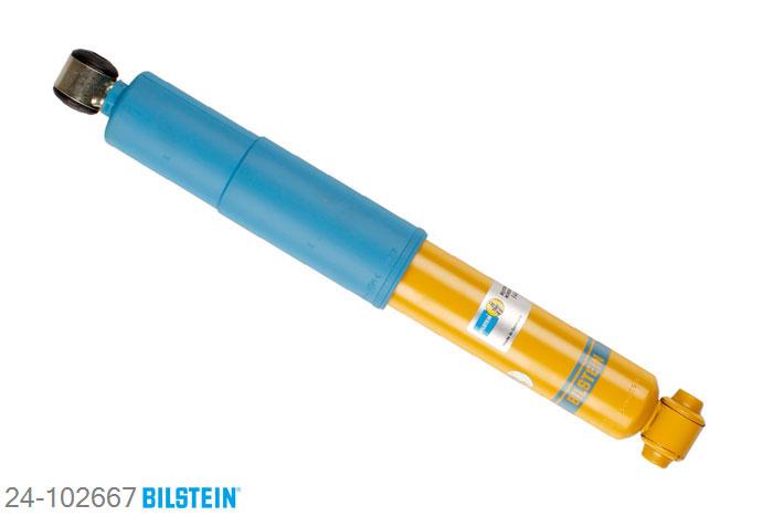 24-102667, Bilstein B6  Sport Schokdemper achteras, Fiat STILO Multi Wagon (192), "1.4 16V,  1.6 16V,  1.8,  1.8 16V,  1.9 D,1.9 D Multijet,  1.9 JTD", 01/2004-08/2008, Standaard lengte, geschikt voor gebruik met verlagingsveren tot -40mm