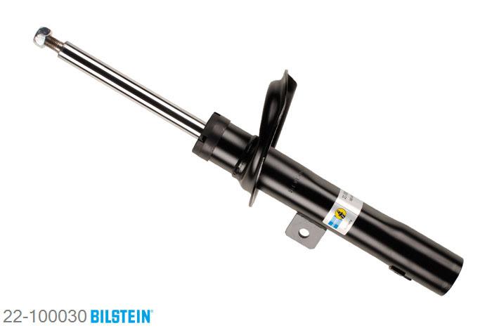 22-100030, Bilstein B4  Gas Schokdemper vooras links, Citroen BERLINGO (MF), "1.1 i,  1.4,  1.4 bivalent,  1.4 i,1.4 i bivalent,  1.6,  1.6 16V,  1.6 HDi,1.6 HDI 75,  1.6 HDI 90,  1.8 D,  1.8 i,1.8 X,  1.9 D,  2.0 HDI 90", 07/1996-, equipment: Multispace, equipment: Audace, Standaard lengte, geschikt voor gebruik met verlagingsveren tot -30mm