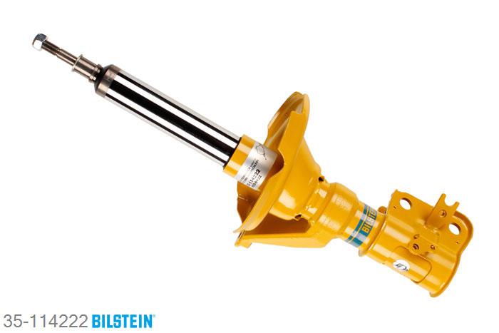 35-114222, Bilstein B6  Sport Schokdemper vooras links, Honda CIVIC VII Hatchback (EU, EP, ES), 2.0 Type-R, 09/2001-09/2005, Front axle thread: M16, Standaard lengte, geschikt voor gebruik met verlagingsveren tot -40mm