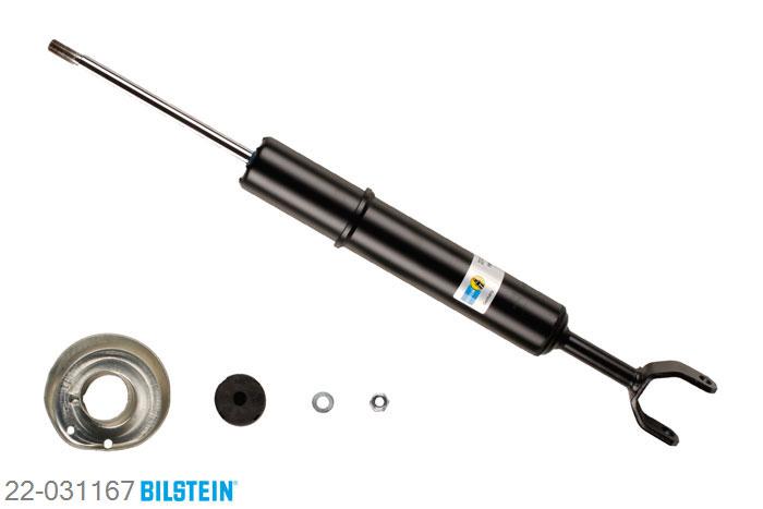 22-031167, Bilstein B4  Gas Schokdemper vooras, Audi A6 Avant (4B, C5), 1.8,  1.8 T,  1.9 TDI,  2.4,  2.5 TDI,  2.8, 12/1997-01/2005, -> CH.Nr.: 4B-Y-200 000, with standard chassis, Standaard lengte, geschikt voor gebruik met verlagingsveren tot -30mm