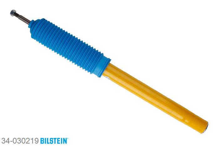 34-030219, Bilstein B6  Sport Schokdemper vooras, BMW 5 (E34), 524 td,  530 i,  535 i, 01/1988-09/1995, with standard chassis, without ride height adjustment, Standaard lengte, geschikt voor gebruik met verlagingsveren tot -40mm