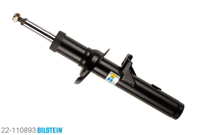 22-110893, Bilstein B4  Gas Schokdemper vooras links, Peugeot 605 (6B), "2.0,  2.0 16V,  2.0 Turbo,  2.1 TD 12V,2.1 Turbo Diesel,  2.5 Turbo Diesel,  3.0,3.0 SV 24,  3.0 V6", 08/1989-09/1999, Standaard lengte, geschikt voor gebruik met verlagingsveren tot -30mm