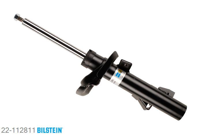 22-112811, Bilstein B4  Gas Schokdemper vooras links, Ford FOCUS II (DA_), "1.4,  1.6,  1.6 Flex,  1.6 LPG,  1.6 TDCi,1.6 Ti,  1.8,  1.8 Flexifuel,1.8 Ghia Flexifuel,  1.8 TDCi,  2.0,2.0 Flex,  2.0 LPG,  2.0 TDCi,  2.5 ST", 11/2004-, Standaard lengte, geschikt voor gebruik met verlagingsveren tot -30mm