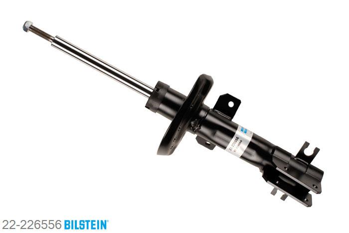 22-226556, Bilstein B4  Gas Schokdemper vooras, Fiat STILO (192), "1.2 16V,  1.4 16V,  1.6,  1.6 16V,  1.8,1.8 16V,  1.9 D Multijet,  1.9 JTD", 10/2001-11/2006, Standaard lengte, geschikt voor gebruik met verlagingsveren tot -30mm