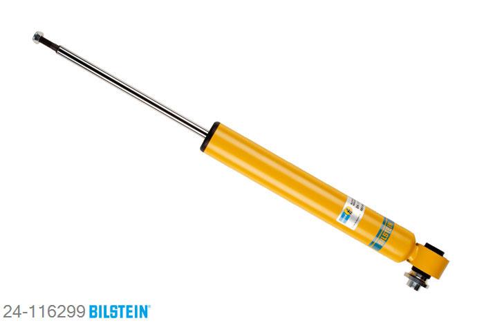 24-116299, Bilstein B6  Sport Schokdemper achteras, Audi A6 (4F2), "2.0 TDI,  2.0 TFSI,  2.4,  2.4 quattro,2.7 TDI,  2.7 TDI quattro,  2.8 FSI,2.8 FSI quattro,  3.0,  3.0 quattro,3.0 TDi PF,  3.0 TDI quattro,3.0 TFSI quattro,  3.2 FSI,3.2 FSI quattro,  4.2 FSI quattro,4.2 quattro", 05/2004-03/2011, with standard chassis, without ride height adjustment, without pneumatic suspension, Standaard lengte, geschikt voor gebruik met verlagingsveren tot -40mm