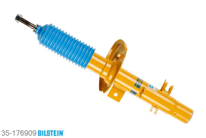 35-176909, Bilstein B6  Sport Schokdemper vooras rechts, Citroen DS3, "1.2 VTi 82,  1.4 16V,  1.4 HDi 70,1.4 VTi 95 LPG,  1.4 VTi 98,  1.6 16V,1.6 HDi,  1.6 HDi 115,  1.6 THP 150", 01/2010-, Front axle strutdiameter 47 mm, Standaard lengte, geschikt voor gebruik met verlagingsveren tot -40mm