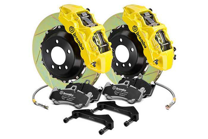 Brembo Big Brake Kit Yellow, 380x34mm 2-Piece rotor Slotted, 6 piston caliper, Brembo N Caliper, Audi, R8 4.2, R8 5.2 Front (Both Including and Excluding Ceramic Brake), 2008-