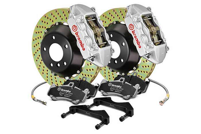 Brembo Big Brake Kit Silver, 345x28mm 2-Piece rotor Drilled, 4 piston caliper, Brembo P Caliper, Toyota, GT86 Front, 2012-